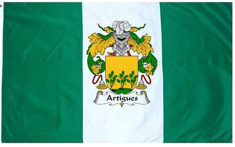 Artigues family crest coat of arms flag