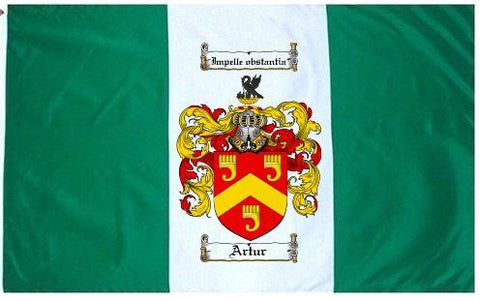 Artur family crest coat of arms flag