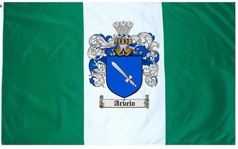 Arvelo family crest coat of arms flag