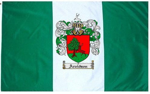 Arvidson family crest coat of arms flag