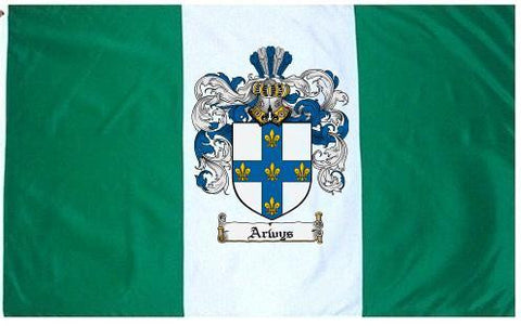 Arwys family crest coat of arms flag