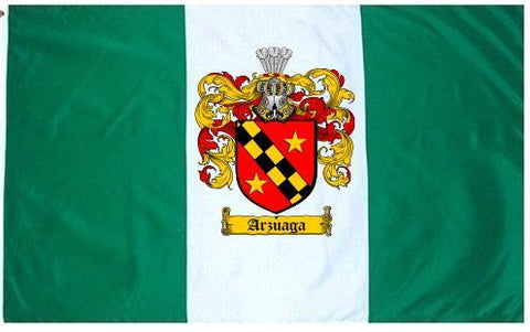 Arzuaga family crest coat of arms flag