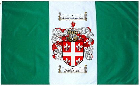 Ashairst family crest coat of arms flag