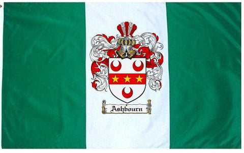 Ashbourn family crest coat of arms flag