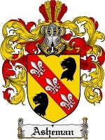 Asheman coat of arms family crest download