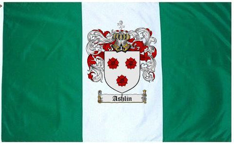 Ashlin family crest coat of arms flag