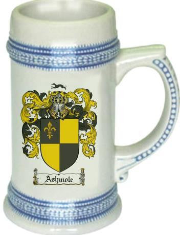 Ashmole family crest stein coat of arms tankard mug
