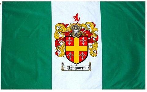 Ashworth family crest coat of arms flag