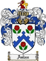 Aslan coat of arms family crest download