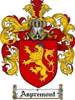 Aspremont Family Crest / Coat of Arms JPG or PDF Download