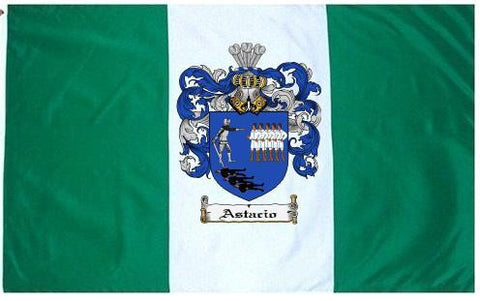 Astacio family crest coat of arms flag