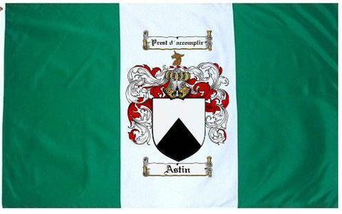 Astin family crest coat of arms flag