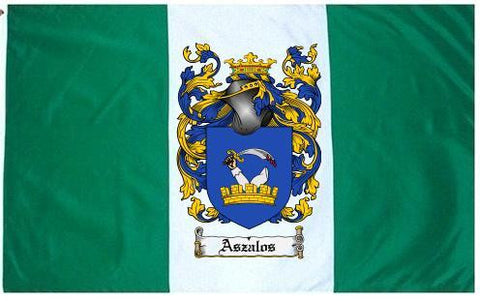 Aszalos family crest coat of arms flag