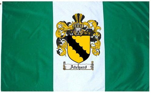 Atchard family crest coat of arms flag