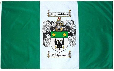 Atcherson family crest coat of arms flag