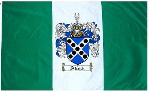 Atcock family crest coat of arms flag