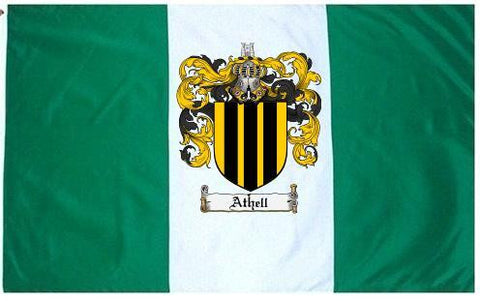 Athell family crest coat of arms flag