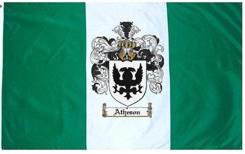 Atheson family crest coat of arms flag