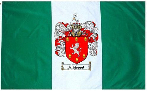 Athwood family crest coat of arms flag