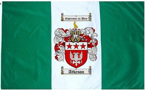 Atkeson family crest coat of arms flag