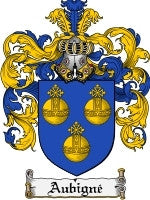 Aubigne Family Crest / Coat of Arms JPG or PDF Download