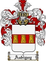 Aubigny coat of arms family crest download