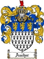 Aucher coat of arms family crest download