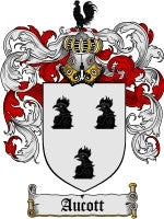 Aucott coat of arms family crest download