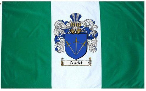 Audet family crest coat of arms flag