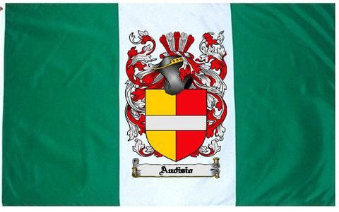 Audisio family crest coat of arms flag
