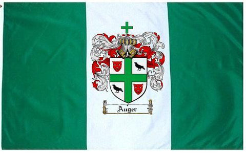 Auger family crest coat of arms flag
