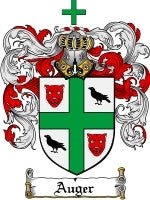 Auger Family Crest / Coat of Arms JPG or PDF Download