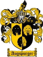 Augspurger Family Crest / Coat of Arms JPG or PDF Download
