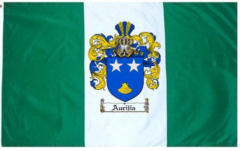 Aurilia family crest coat of arms flag