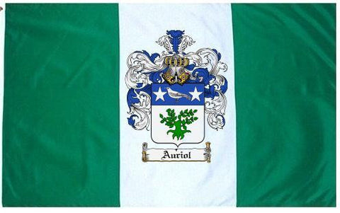 Auriol family crest coat of arms flag