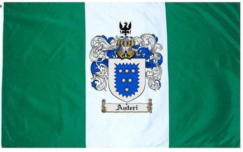 Auteri family crest coat of arms flag
