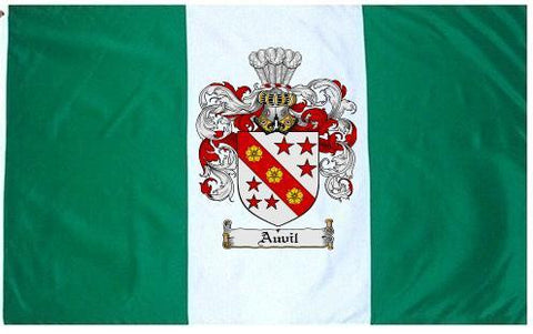 Auvil family crest coat of arms flag