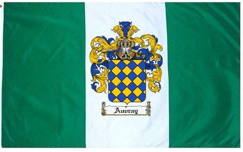 Auvray family crest coat of arms flag