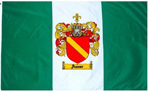 Auxer family crest coat of arms flag