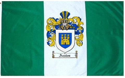 Avalos family crest coat of arms flag