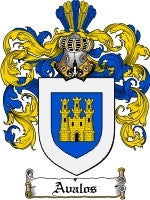 Avalos Family Crest / Coat of Arms JPG or PDF Download