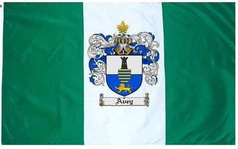 Avey family crest coat of arms flag