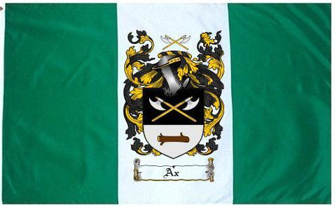 Ax family crest coat of arms flag