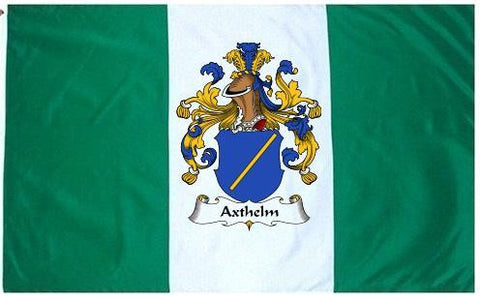 Axthelm family crest coat of arms flag