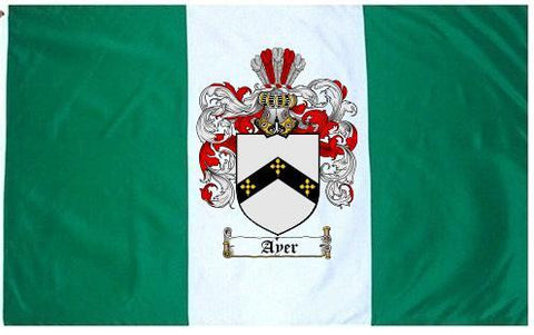 Ayer family crest coat of arms flag