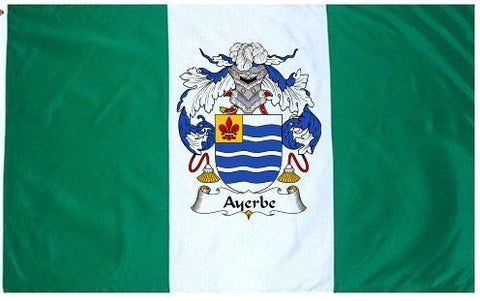 Ayerbe family crest coat of arms flag