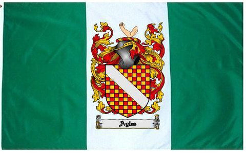 Ayles family crest coat of arms flag