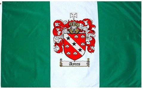 Ayres family crest coat of arms flag