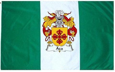 Aza family crest coat of arms flag