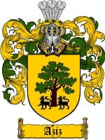 Aziz coat of arms family crest download